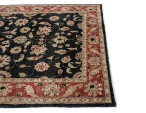 Black Vintage Floral 6X9 Agra Jaipur Oriental Rug