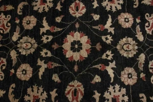 Black Vintage Floral 6X9 Agra Jaipur Oriental Rug
