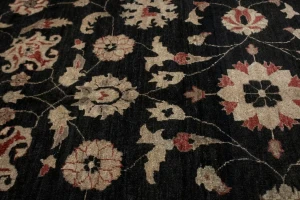 Black Vintage Floral 6X9 Agra Jaipur Oriental Rug