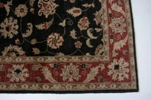 Black Vintage Floral 6X9 Agra Jaipur Oriental Rug