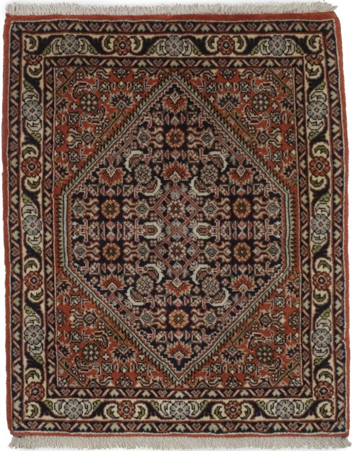 Orange Tribal 1'9X2'2 Bidjar Persian Rug