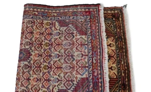 Cream Vintage Tribal 2X4 Hamedan Tajabad Persian Oriental Rug