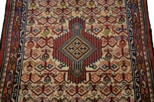 Cream Vintage Tribal 2X4 Hamedan Tajabad Persian Oriental Rug