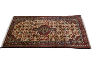 Cream Vintage Tribal 2X4 Hamedan Tajabad Persian Oriental Rug
