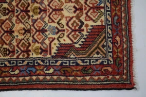 Cream Vintage Tribal 2X4 Hamedan Tajabad Persian Oriental Rug