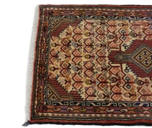 Cream Vintage Tribal 2X4 Hamedan Tajabad Persian Oriental Rug