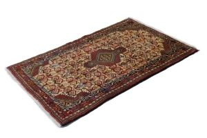 Cream Vintage Tribal 2X4 Hamedan Tajabad Persian Oriental Rug