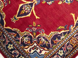 Vintage Red Traditional 2'8X4'5 Kashan Persian Rug