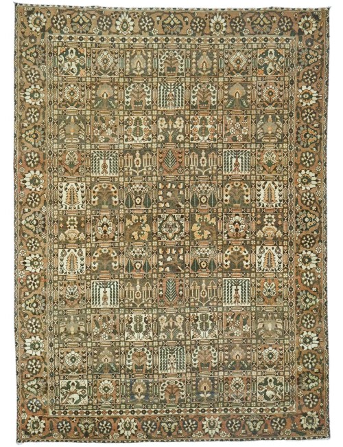 Antique Muted Brown Tribal 8X11 Distressed Vintage Oriental Rug