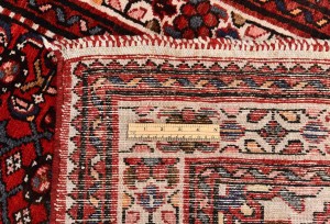 Vintage Red Tribal 3X13'5 Hamedan Persian Runner Rug