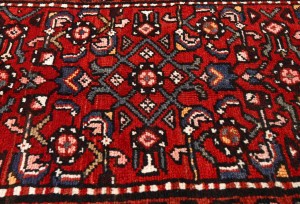Vintage Red Tribal 3X13'5 Hamedan Persian Runner Rug