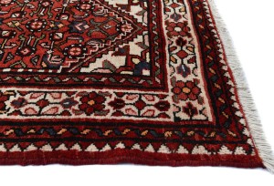 Vintage Red Tribal 3X13'5 Hamedan Persian Runner Rug