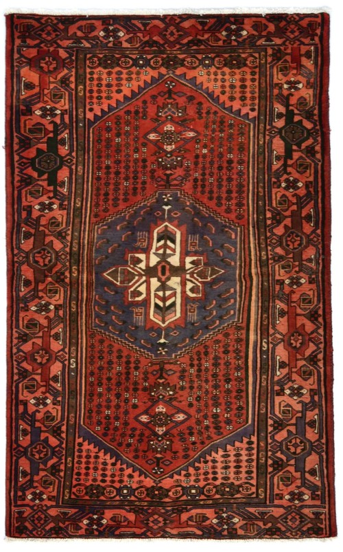 Antique Geometric Tribal 4X6'7 Hamedan Persian Rug