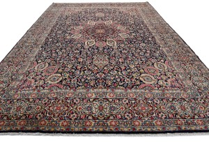 Vintage Traditional Floral 10X13 Kerman Persian Rug