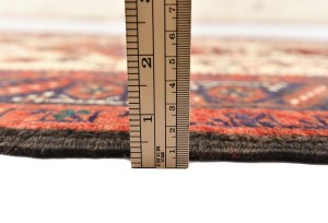 Vintage Cream Tribal 3X15 Karajeh Persian Runner Rug