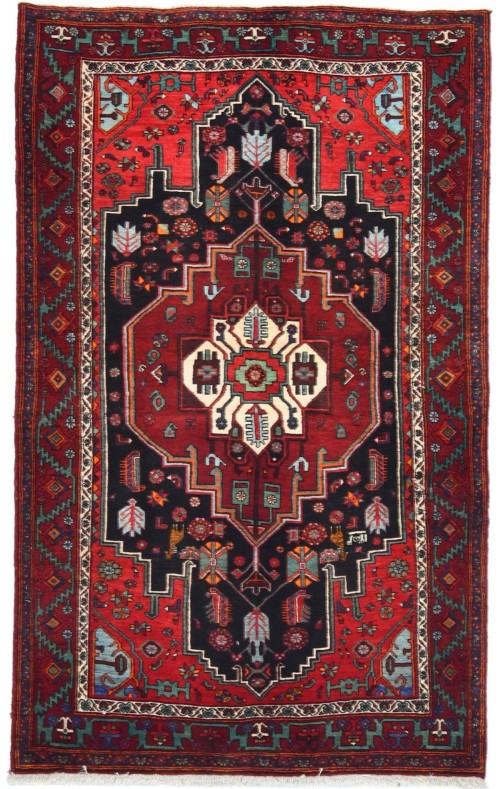 Vintage Floral Red 4X6'6 Gholtogh Persian Rug