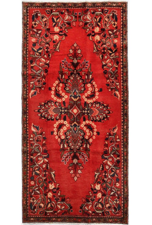 Vintage Red Tribal 4X8 Hamedan Persian Rug