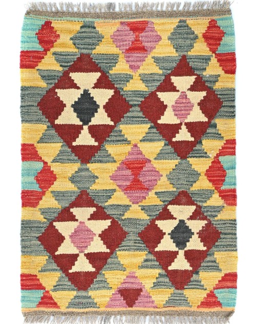 Multicolored Geometric Reversible 2X3 Kilim Oriental Rug