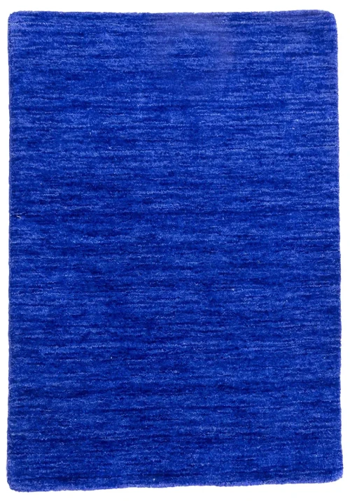 Royal Blue Solid Gabbeh Modern Rug in All Size