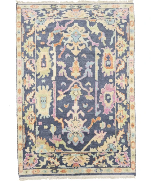 Colorfast Floral 4X6 Oushak Chobi Oriental Rug