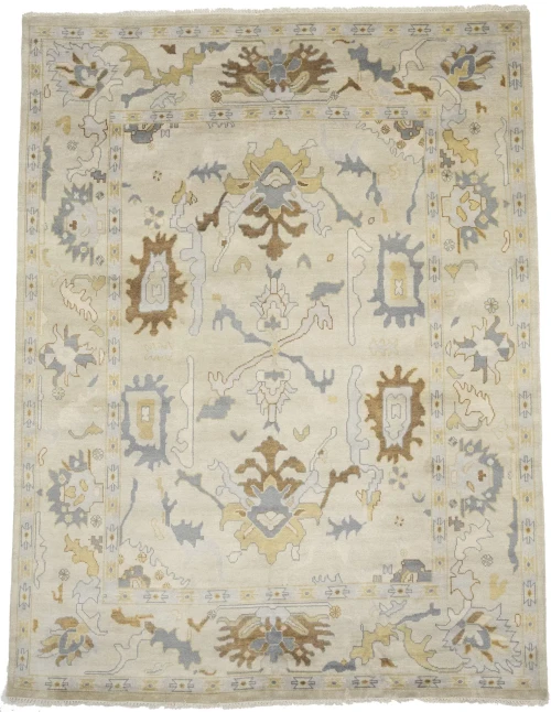 Floral Colorfast 9X12 Oushak Chobi Oriental Rug