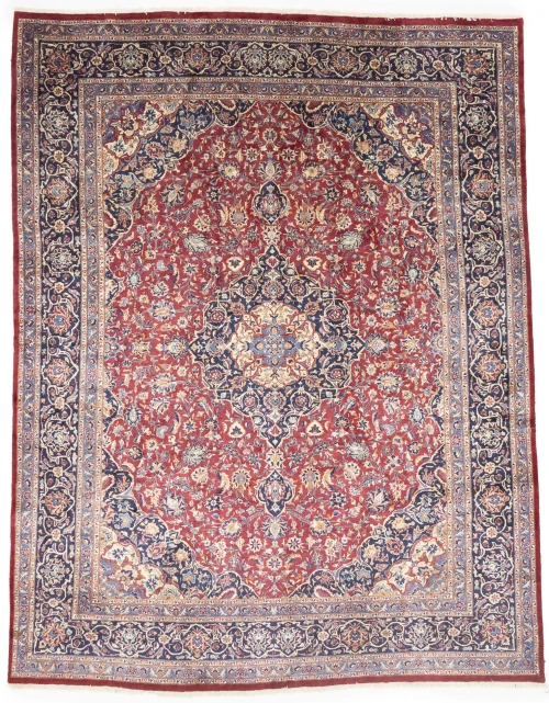 Vintage Red Traditional Classic 10X13 Kashmar Persian Rug